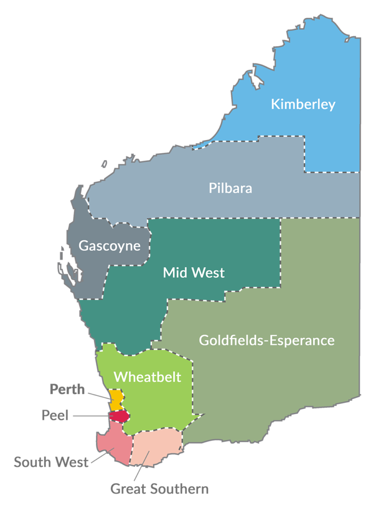 WA Region Map